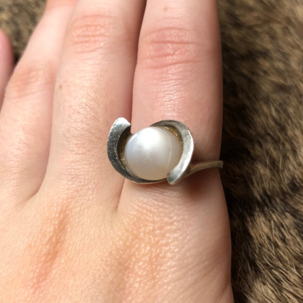 Sterling Silver Moonstone Wrap Ring - image 1